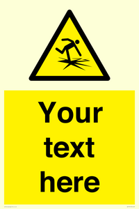 Custom warning thin ice